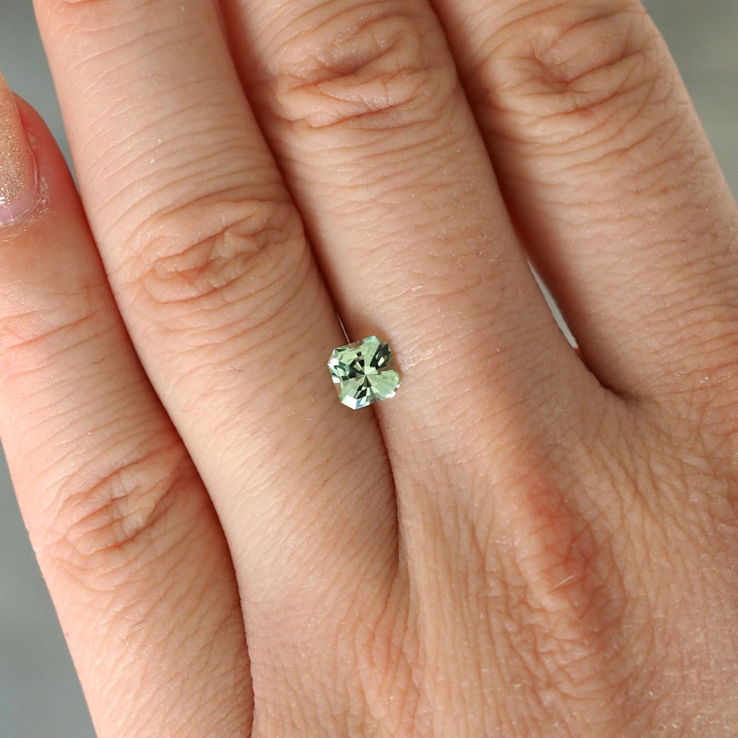 0.71ct Mint Green Square Tourmaline