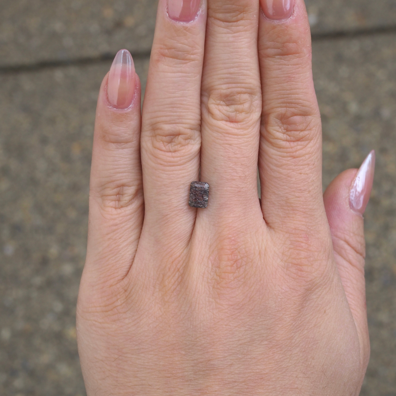 1.06ct Emerald Cut Black Tourmalinated Quartz