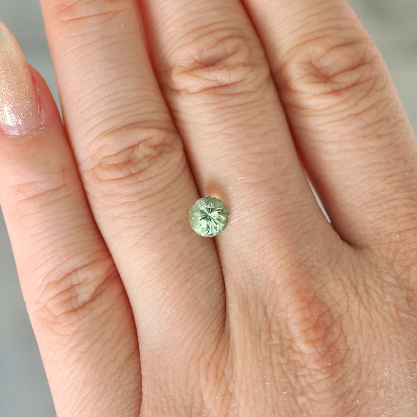 1.14ct Mint Green Brilliant Cut Tourmaline