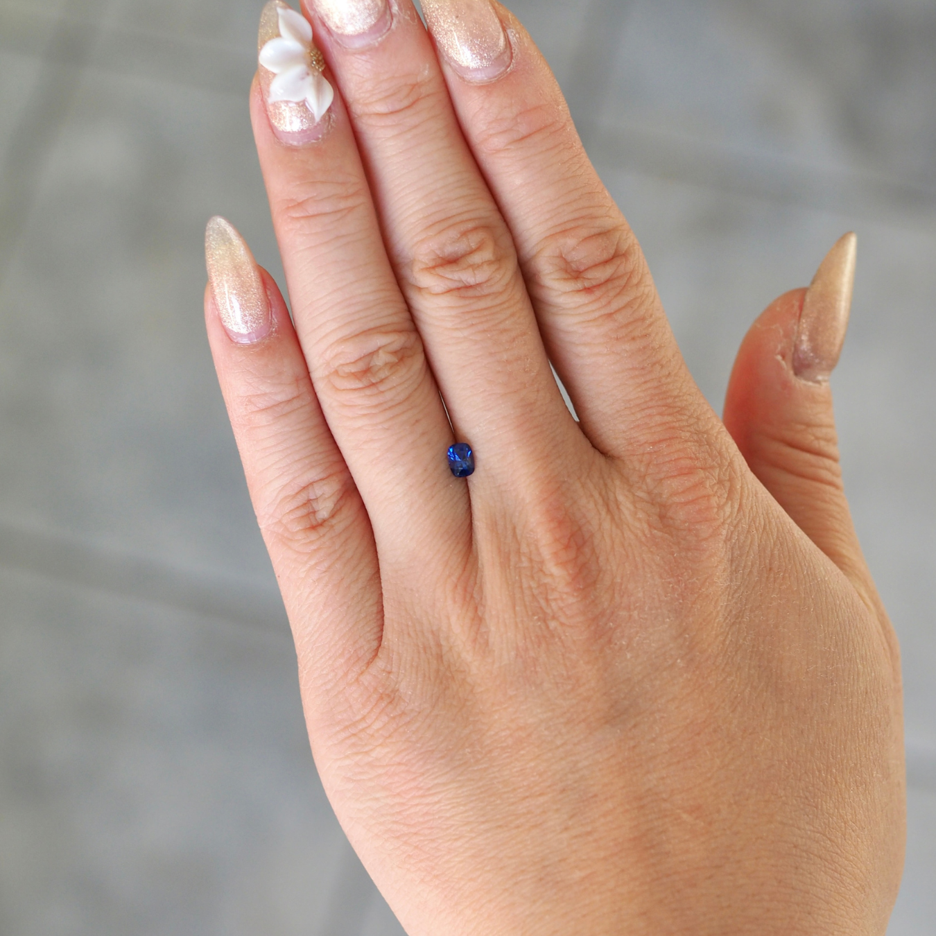 0.44ct Elongated Cushion Cut Blue Sapphire