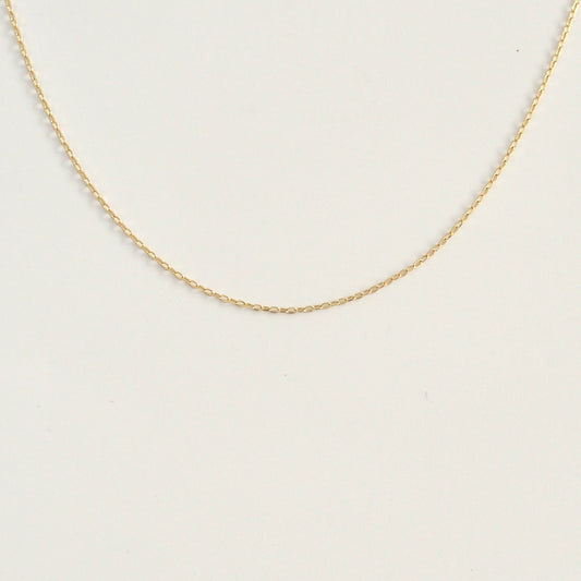 14K 0.8mm Diamond Cut Cable Chain