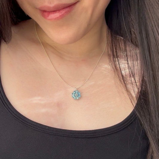 Blue Day's Eye Pendant • Sterling Silver