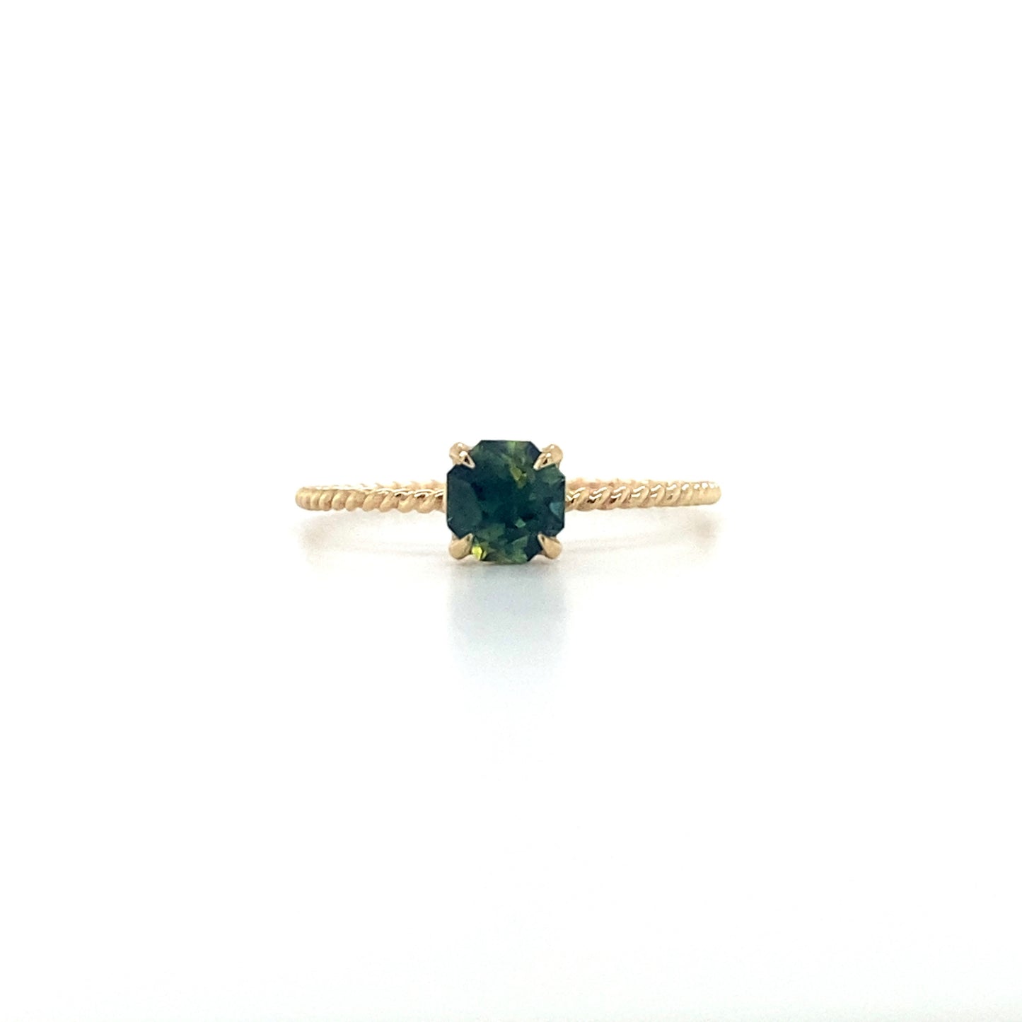 0.6ct Octagon Sapphire Ring