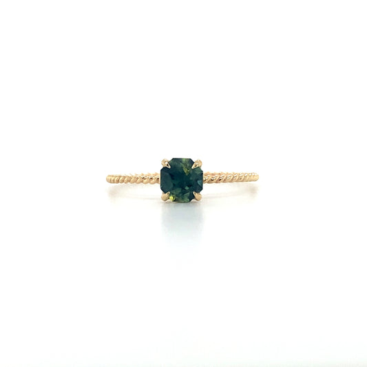 0.6ct Octagon Sapphire Ring