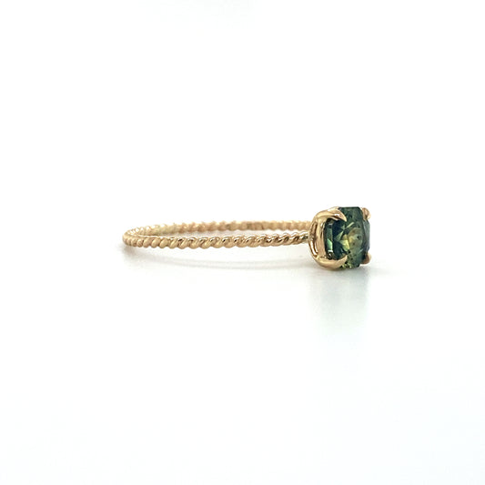 0.6ct Octagon Sapphire Ring