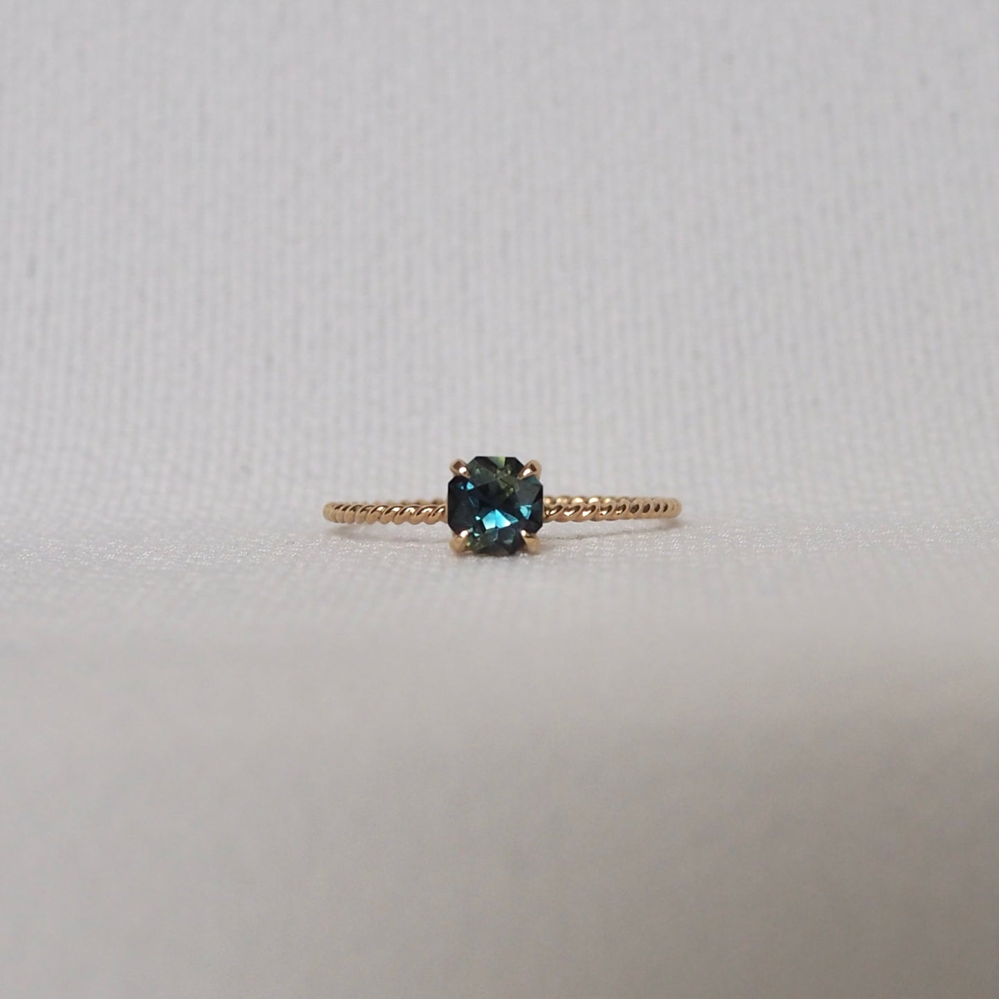 0.6ct Octagon Sapphire Ring