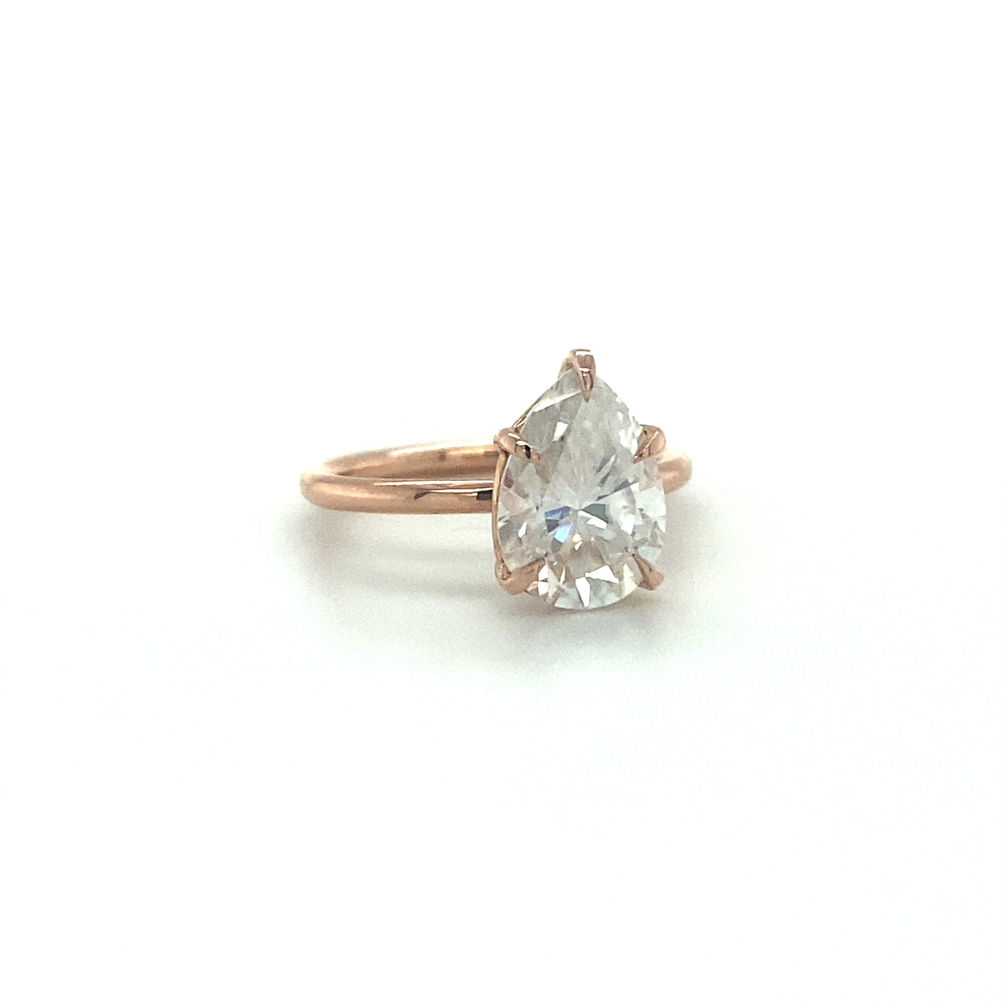 2.0ct Pear Moissanite Ring