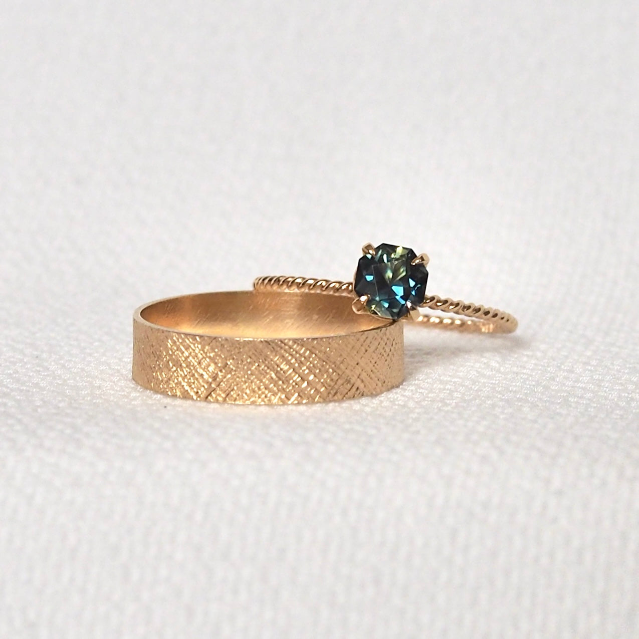 0.6ct Octagon Sapphire Ring
