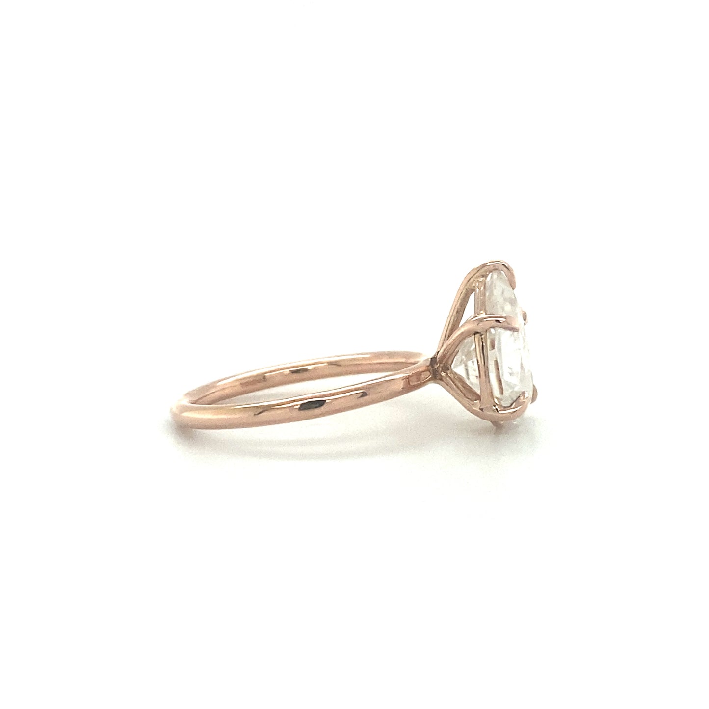 2.0ct Pear Moissanite Ring