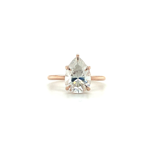 2.0ct Pear Moissanite Ring