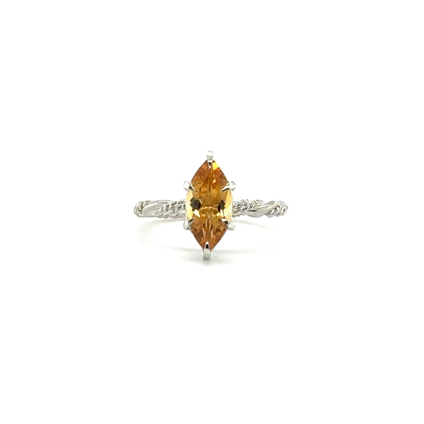 Marquise Citrine Unity Ring