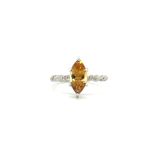 Marquise Citrine Unity Ring