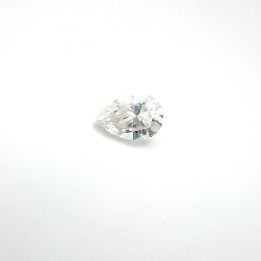 Pear White Moissanite