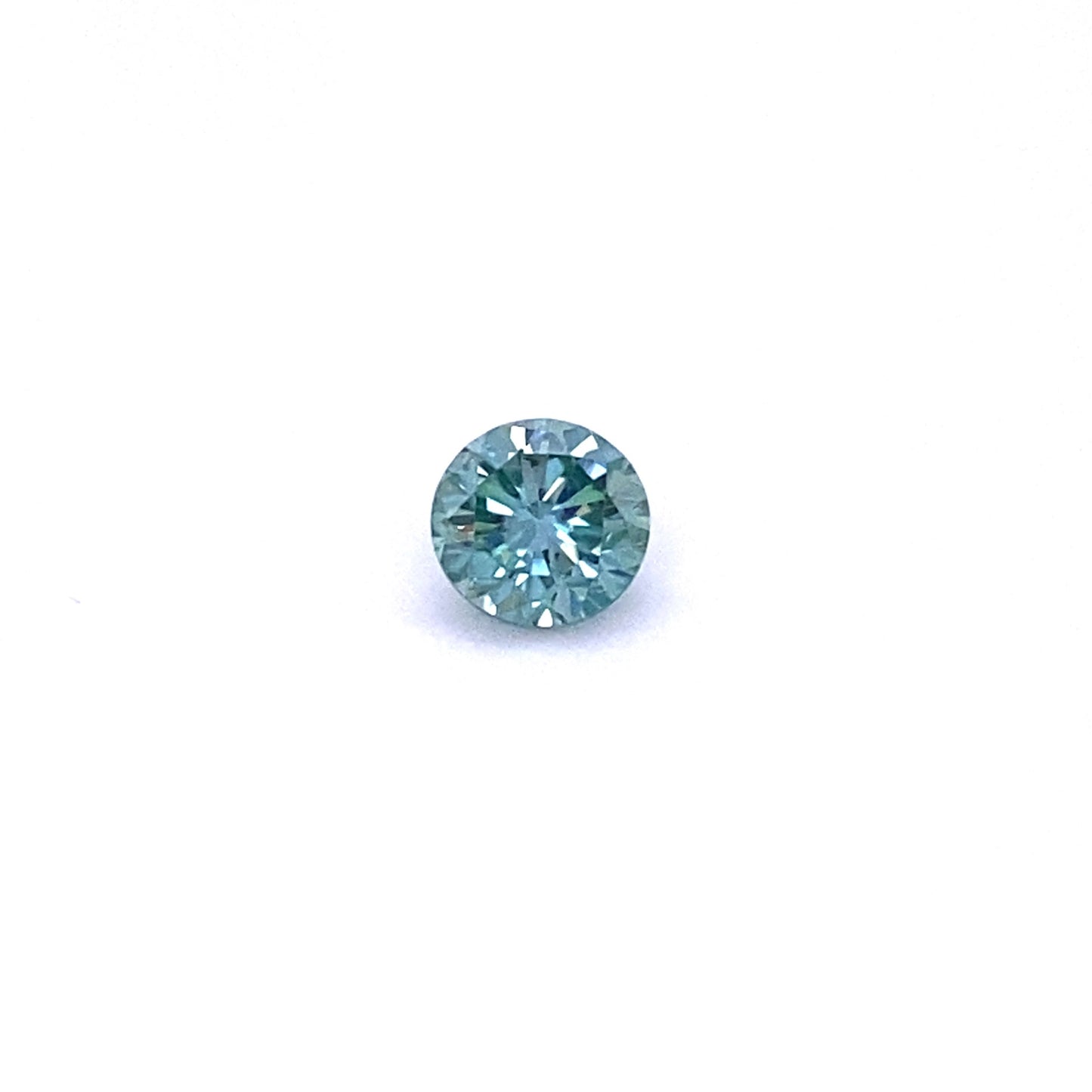 Round Blue Moissanite
