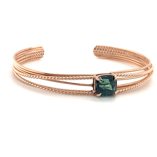 4.24ct Sapphire Entwined Cuff Bracelet