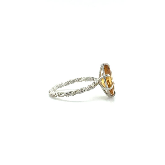 Marquise Citrine Unity Ring