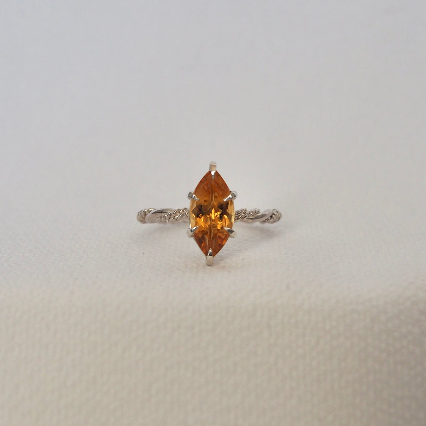 Marquise Citrine Unity Ring