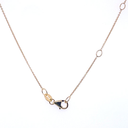 14K Yellow Gold 0.8mm Oval Cable Chain, Adjustable
