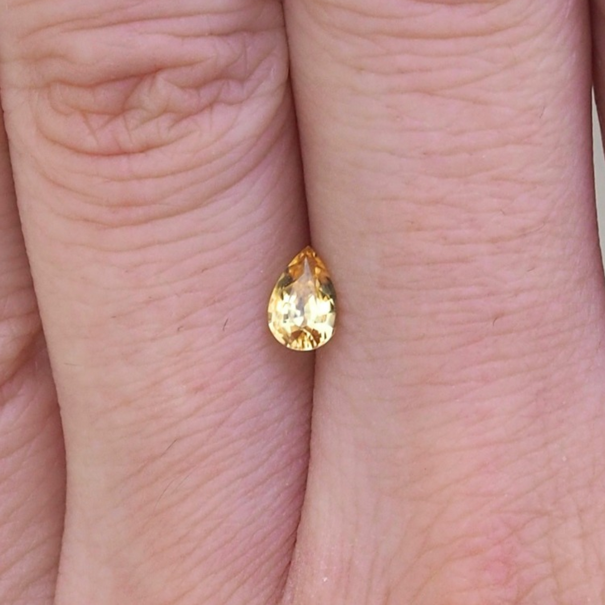 0.56ct Pear Cut Yellow Zircon
