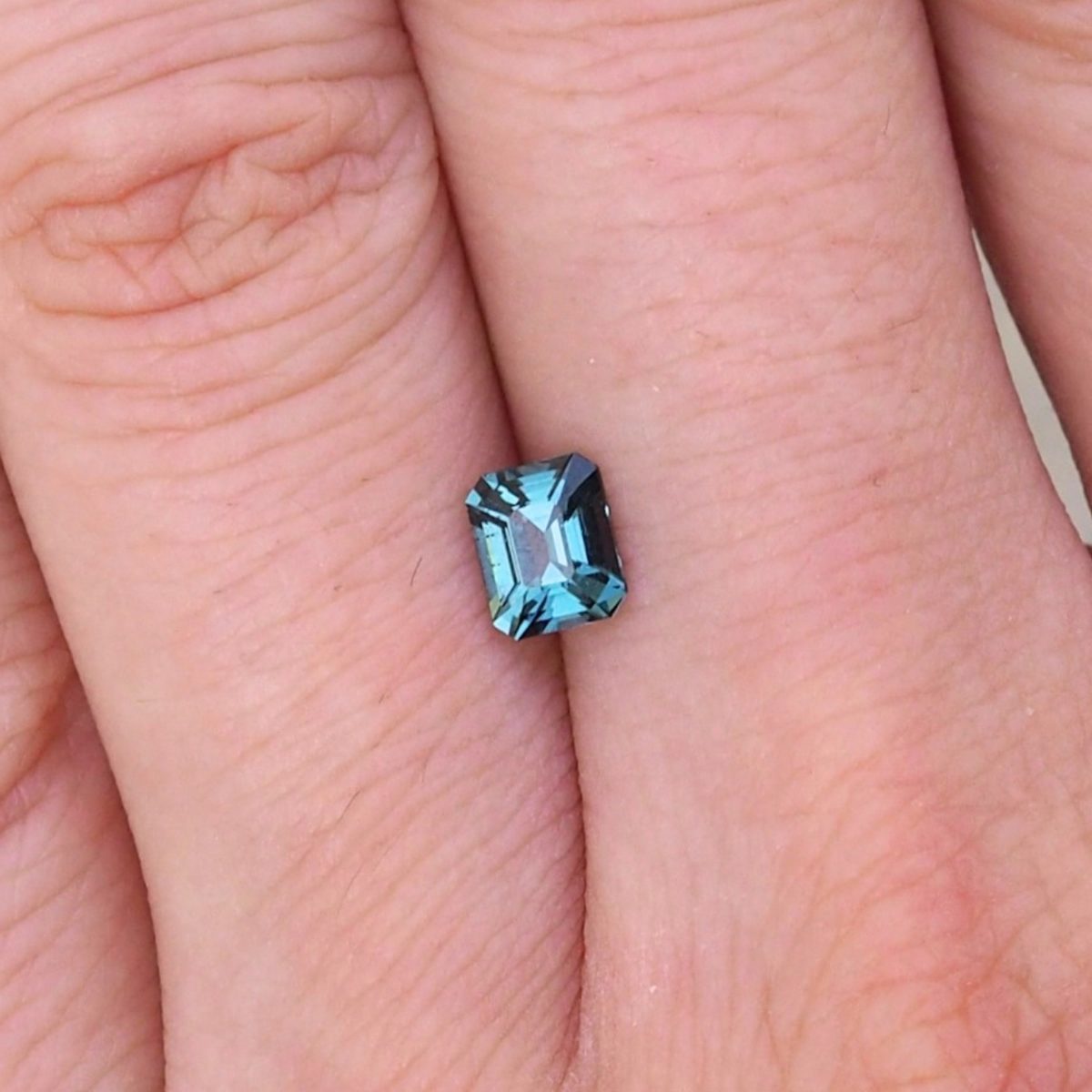 0.62ct Emerald Cut Teal Spinel