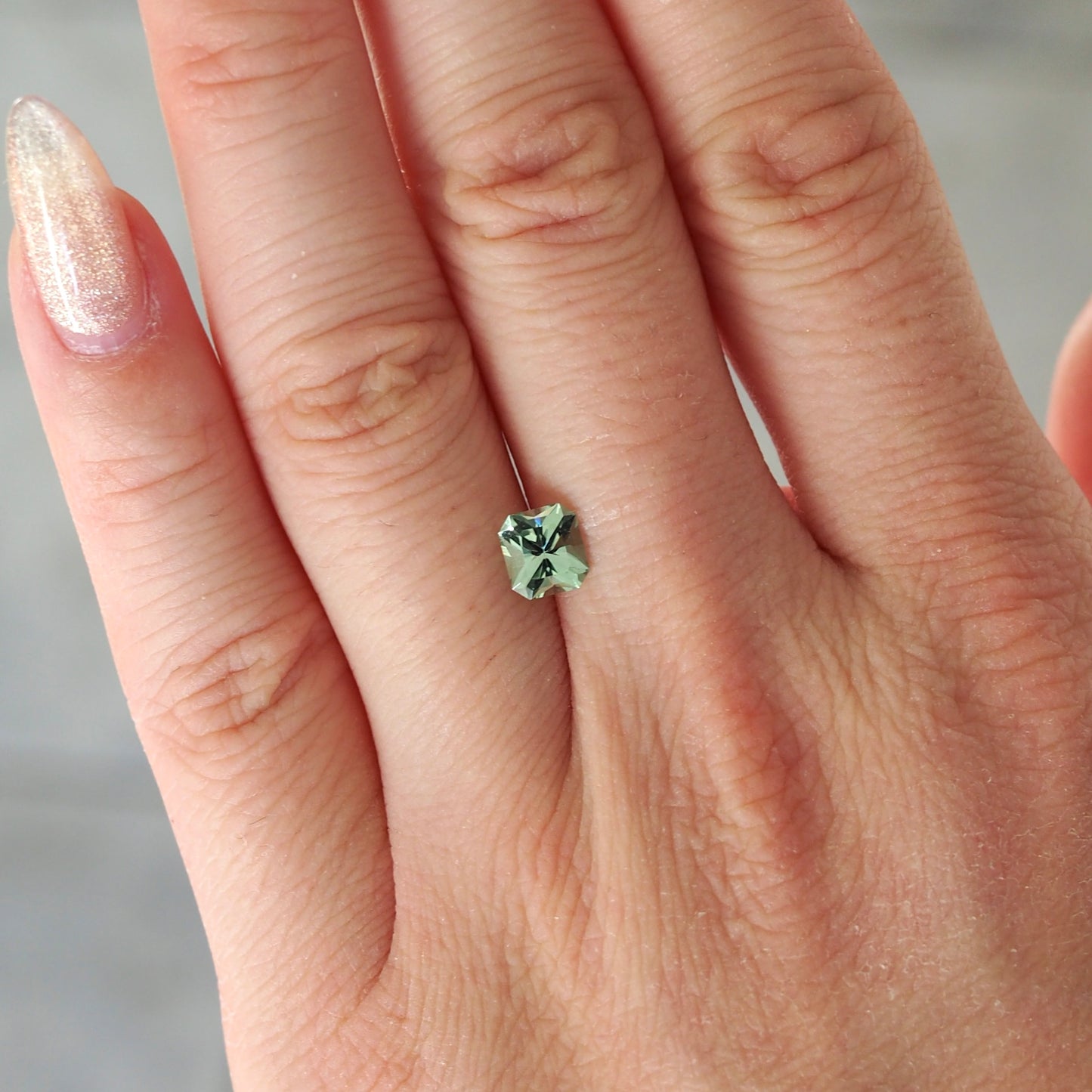 0.86ct Mint Green Radiant Cut Tourmaline
