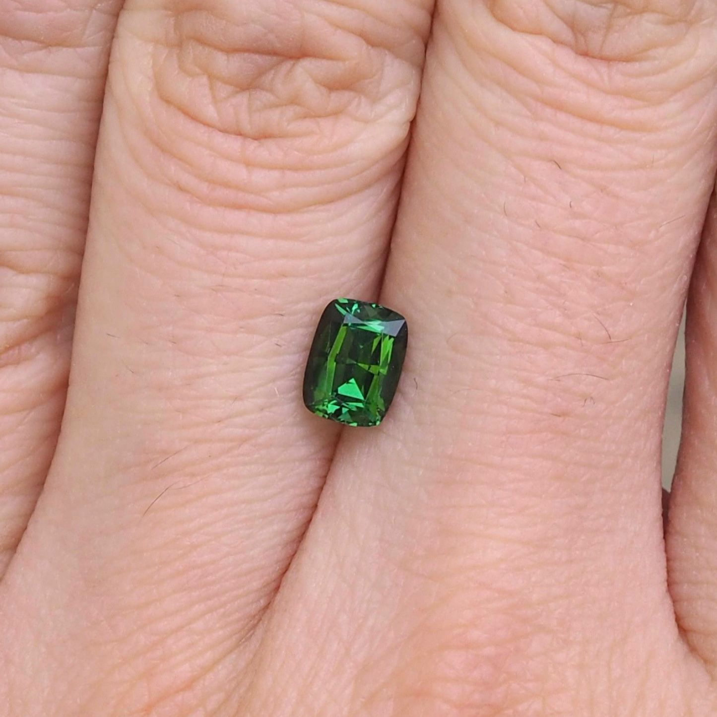 0.89ct Elongated Cushion Chrome Green Tourmaline