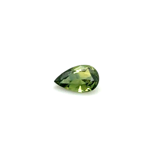 0.89ct Green Pear Sapphire