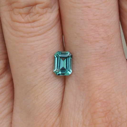 0.91ct Seafoam Emerald Cut Tourmaline