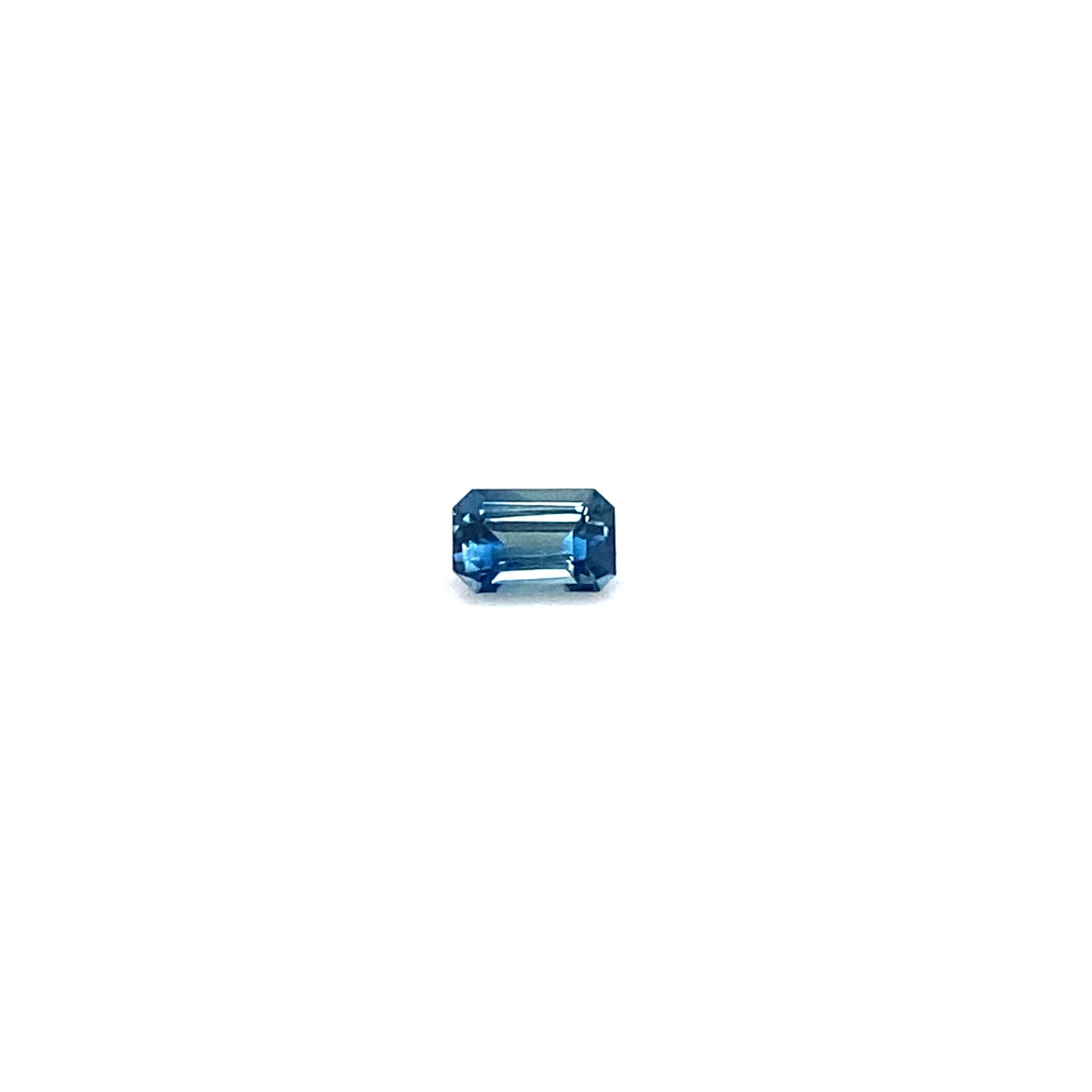 0.56ct Emerald Cut Teal Blue Sapphire