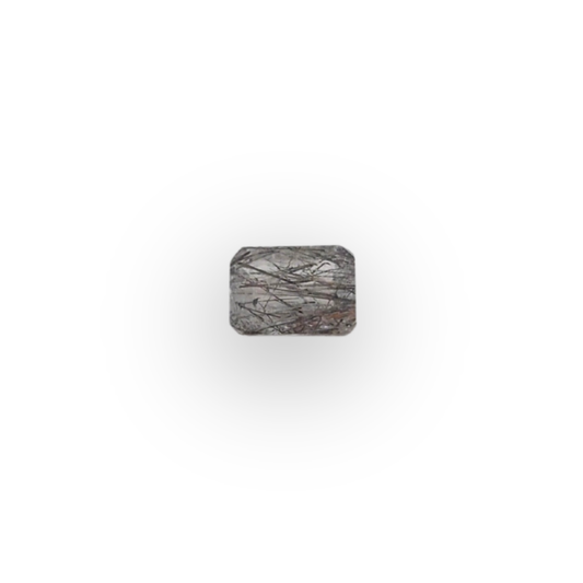 1.05ct Emerald Cut Black Tourmalinated Quartz