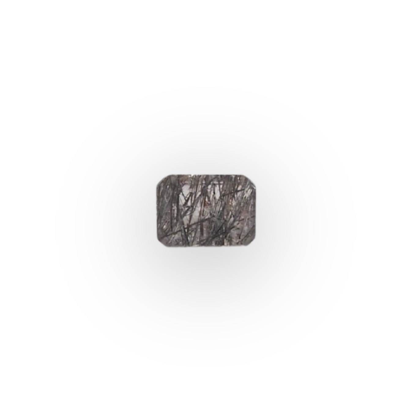 1.06ct Emerald Cut Black Tourmalinated Quartz