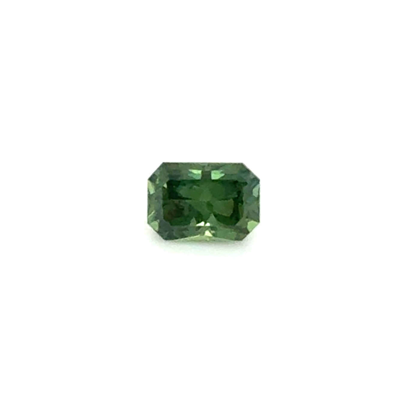 1.17ct Radiant Cut Green Sapphire