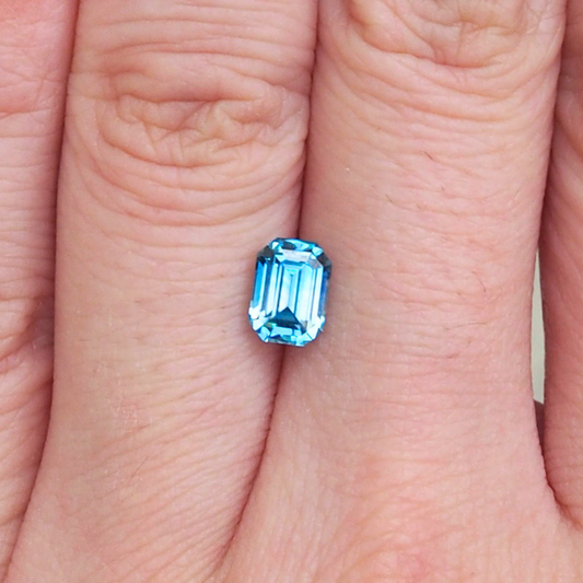 1.65ct Emerald Cut BiColor Zircon