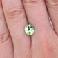 1.84ct Apple Green Oval Brilliant Cut Peridot