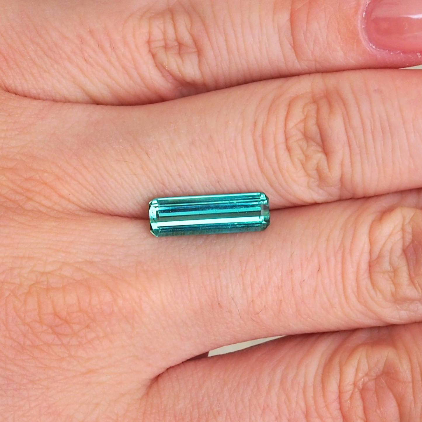 2.17ct Elongated Emerald Cut Seafoam Tourmaline