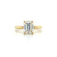 3.0ct Emerald Cut Moissanite Ring