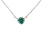 0.8ct Round Green Moissanite Floating Gem Necklace