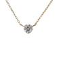 0.5ct Round White Moissanite Floating Gem Necklace