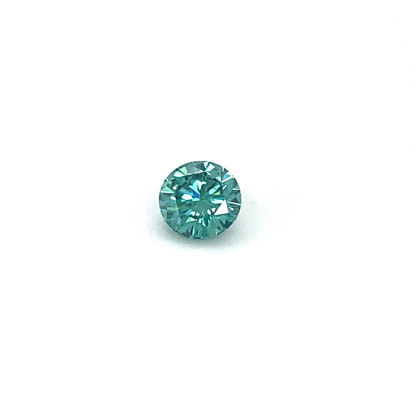 Round Mint Green Moissanite