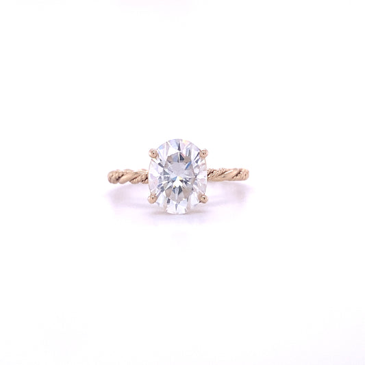 2.0ct Oval Moissanite Unity Ring