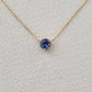 5mm Round Tanzanite Floating Gem Necklace