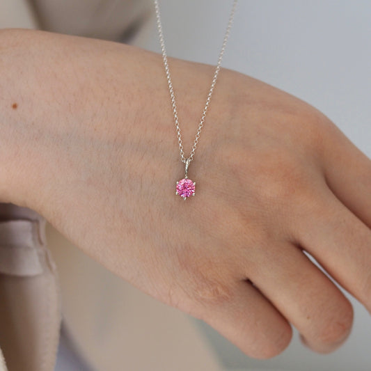 Round Pink Moissanite