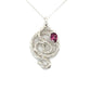 Rhodolite Garnet Snake Necklace • Sterling Silver