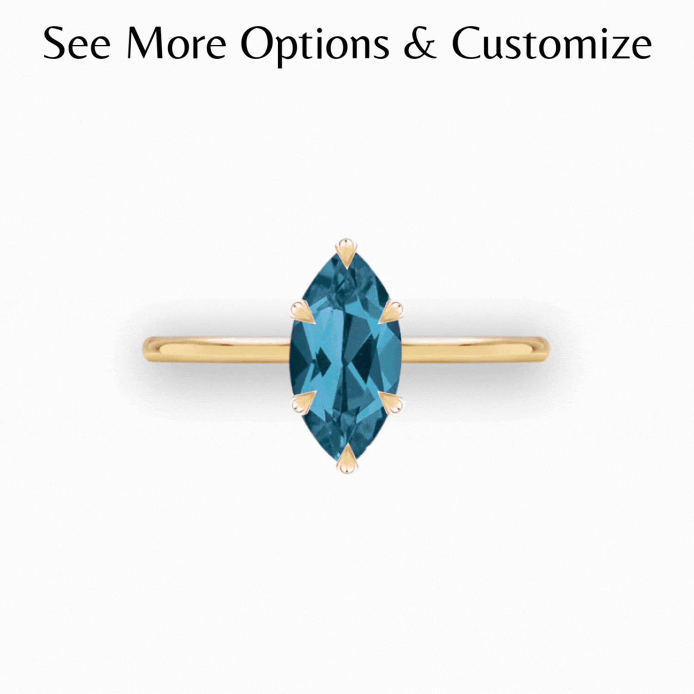 Customize Solitaire Marquise Ring