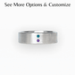 Customize Birthstone Cigar Band • Sterling Silver