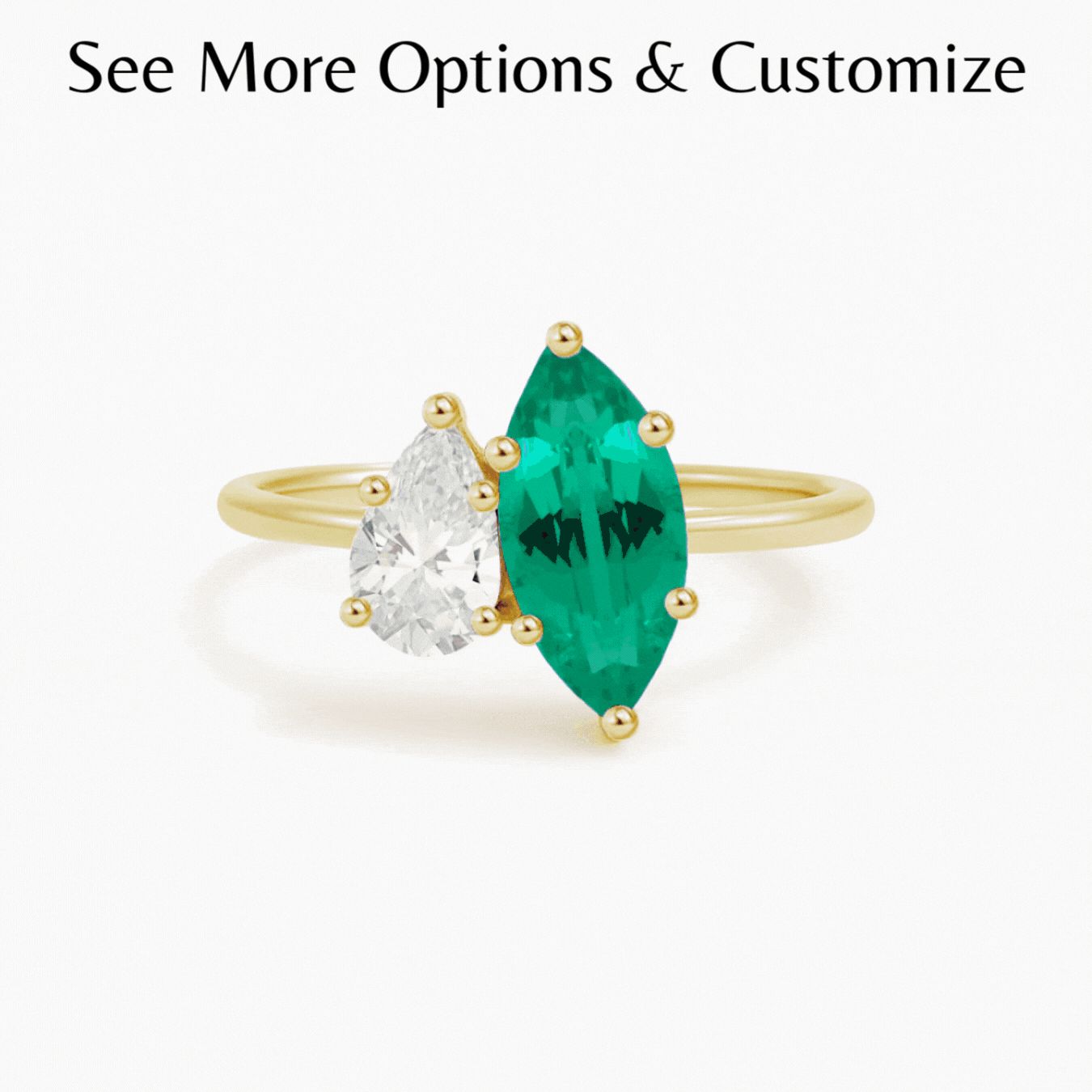 Customize Toi et Moi Ring No.1