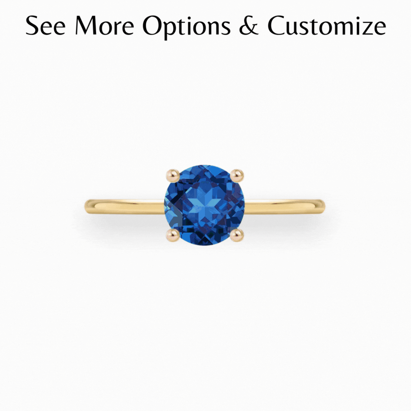 Customize Round Solitaire Ring