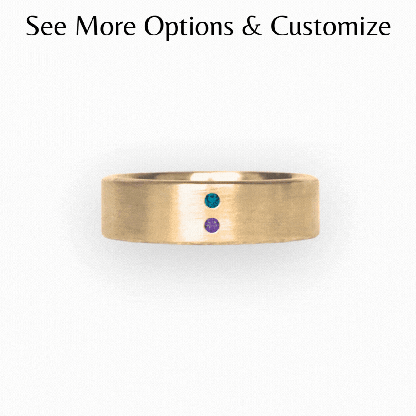 Customize Birthstone Cigar Band
