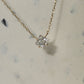 0.8ct Princess Cut Moissanite Floating Gem Necklace