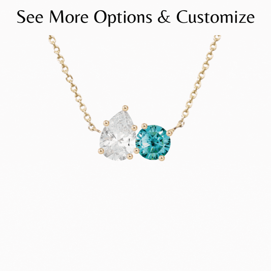 Customize Birthstone Floating Necklace